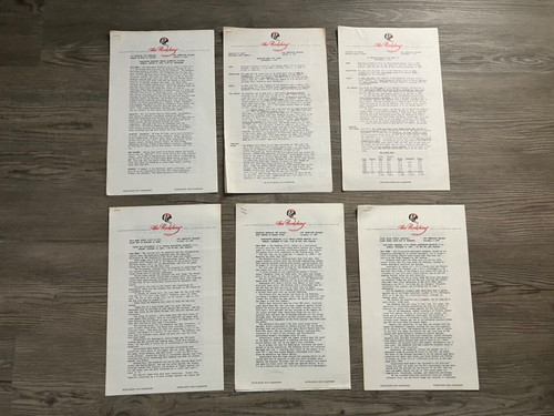 (6) 1987-89 NFL Washington Redskins Official Media Releases