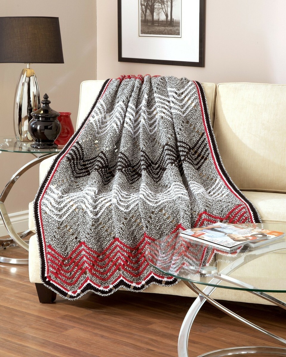 Ripple Afghans Crochet Book - Mary Maxim Afghan Patterns Collection