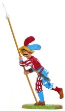 Preiser Elastolin 52307 Landsknecht Charging with Halberd mib painted 70mm
