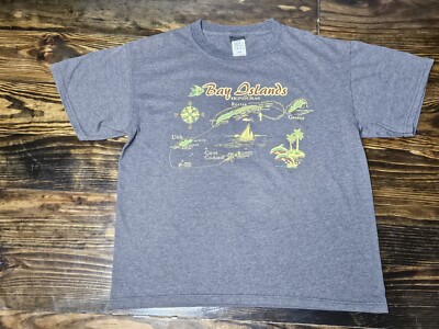 Vintage Vans Skateboarding T-Shirt Adult Large Gray Bay Islands Of