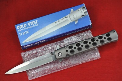 Cold Steel Titanium TI-LITE 26S VG10 Bayonet Satin Blade, Titanium Handle JAPAN