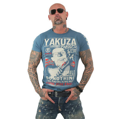 YAKUZA - Herren T-Shirt TSB 13031 ''Burried'' mallard blue (blau)