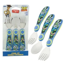 Disney Baby Toddler Toy Story Stainless Steel 3 Piece Utensil Set Forks & Spoon