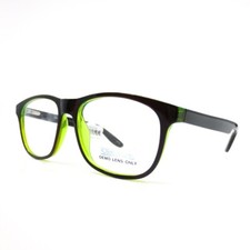Robert Mitchel RMJ7002 BK Kids Eyeglasses Frames Black Green Square 49-15-125