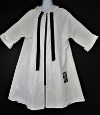 Lagenlook Zip Up Hooded Mac/Coat 100% Polyester  Pockets Sizes OneSize:Reg &Plus