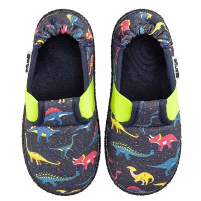 Nanga 2.0 Kinder Hausschuh kleine Saurier Slipper Latexsohle Barfussschuh