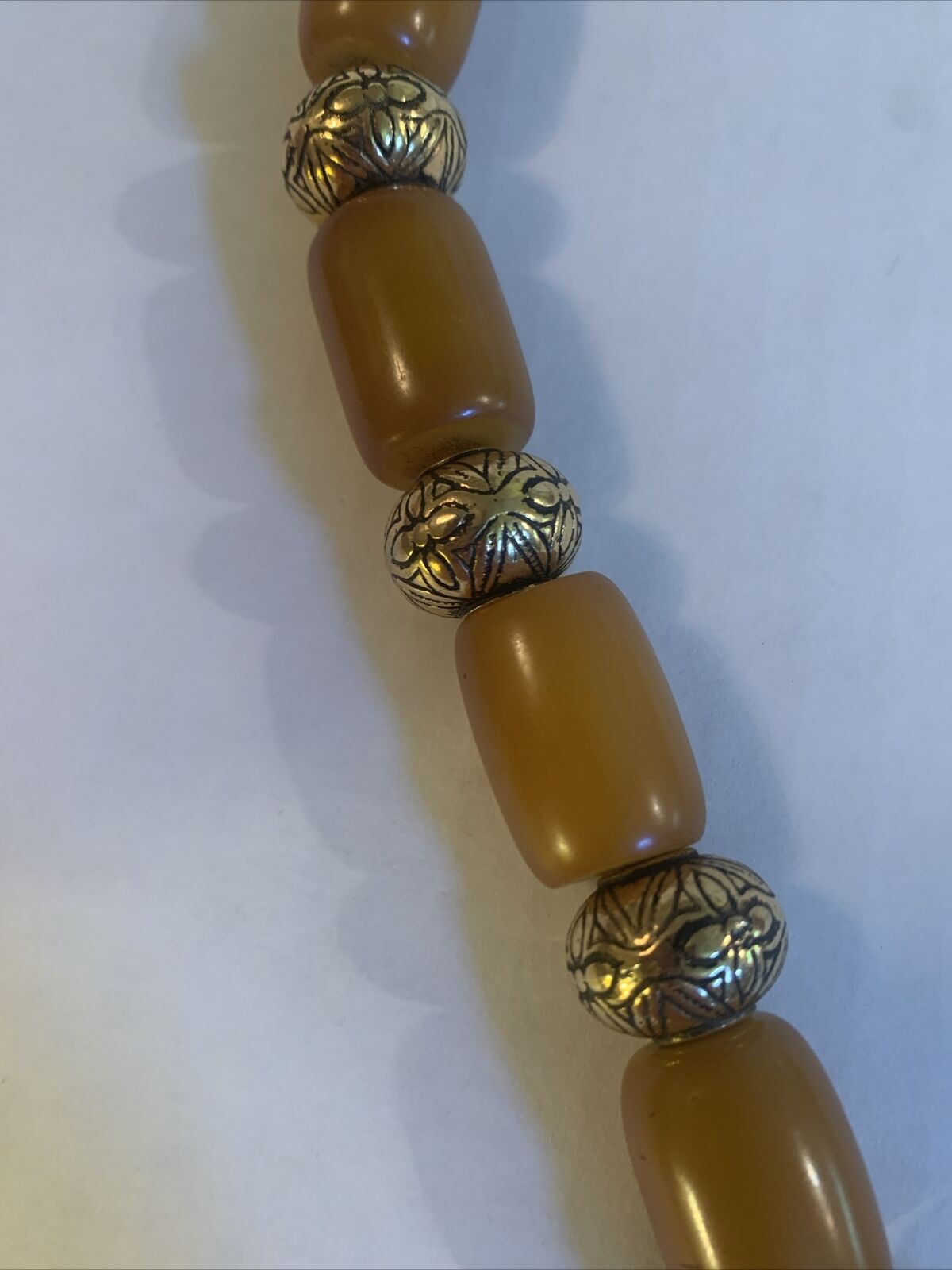 Necklace VTG Bakelite Beads Rare Butterscotch  Ba… - image 8