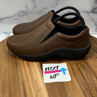 men's merrell jungle moc leather mahogany brown