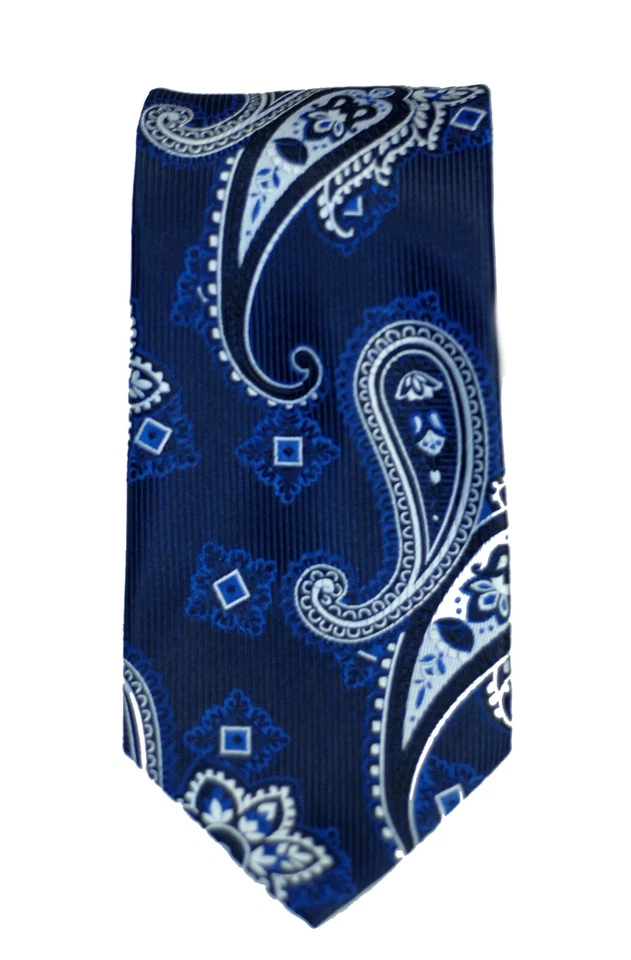 Lord R Colton Masterworks Tie - Ankara Dark Seas Blue Paisley Silk Necktie - New - Image 3 of 4