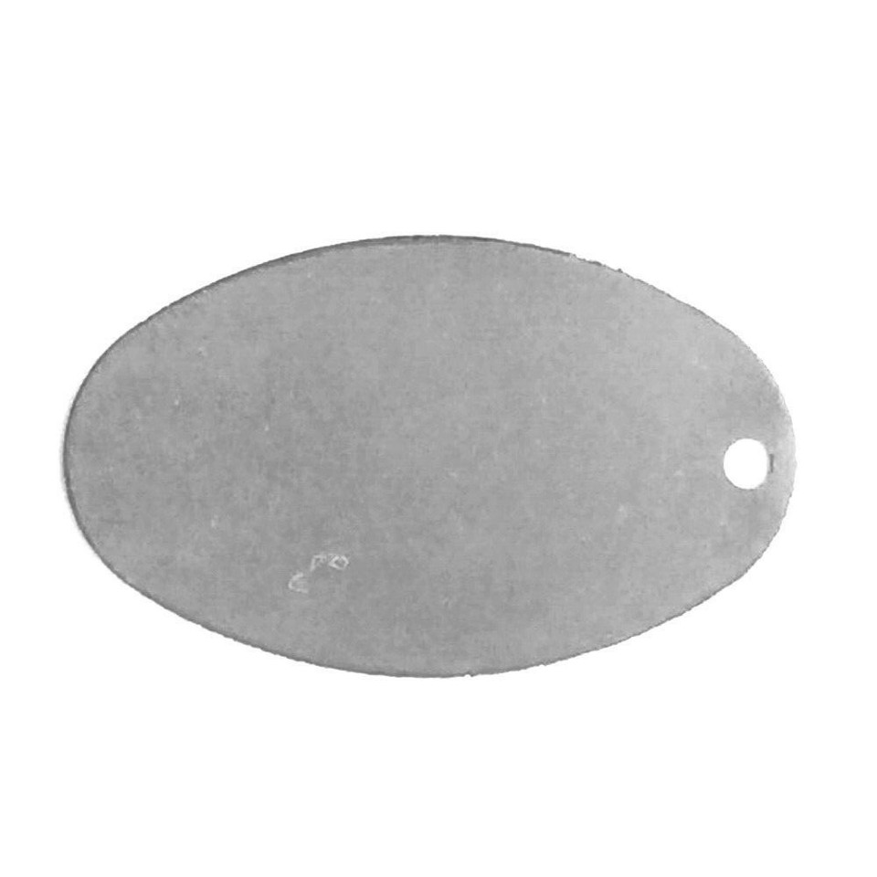Antique Silver Plated Copper 23x14mm Flat Oval Stamping Stampable ...
