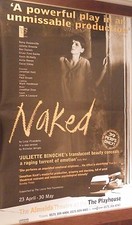 Naked Play 1998 Juliette Binoche Almeida T London NOS Large Bus Shelter Poster