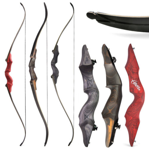 BLACK HUNTER Recurve Bow 60" Takedown 25-60 Pfund Jagdbogen Bogenschießen Zielschießen - Bild 1 von 15