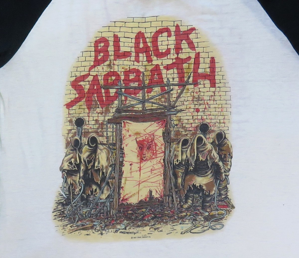 Black Sabbath Vintage Raglan Jersey T Shirt 1981 The Mob Rules