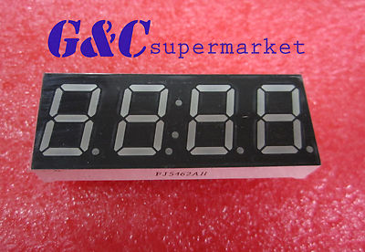 10PCS 0.56 inch 4 digit Red led display 7 segment Common cathode+Clock Type A3GS
