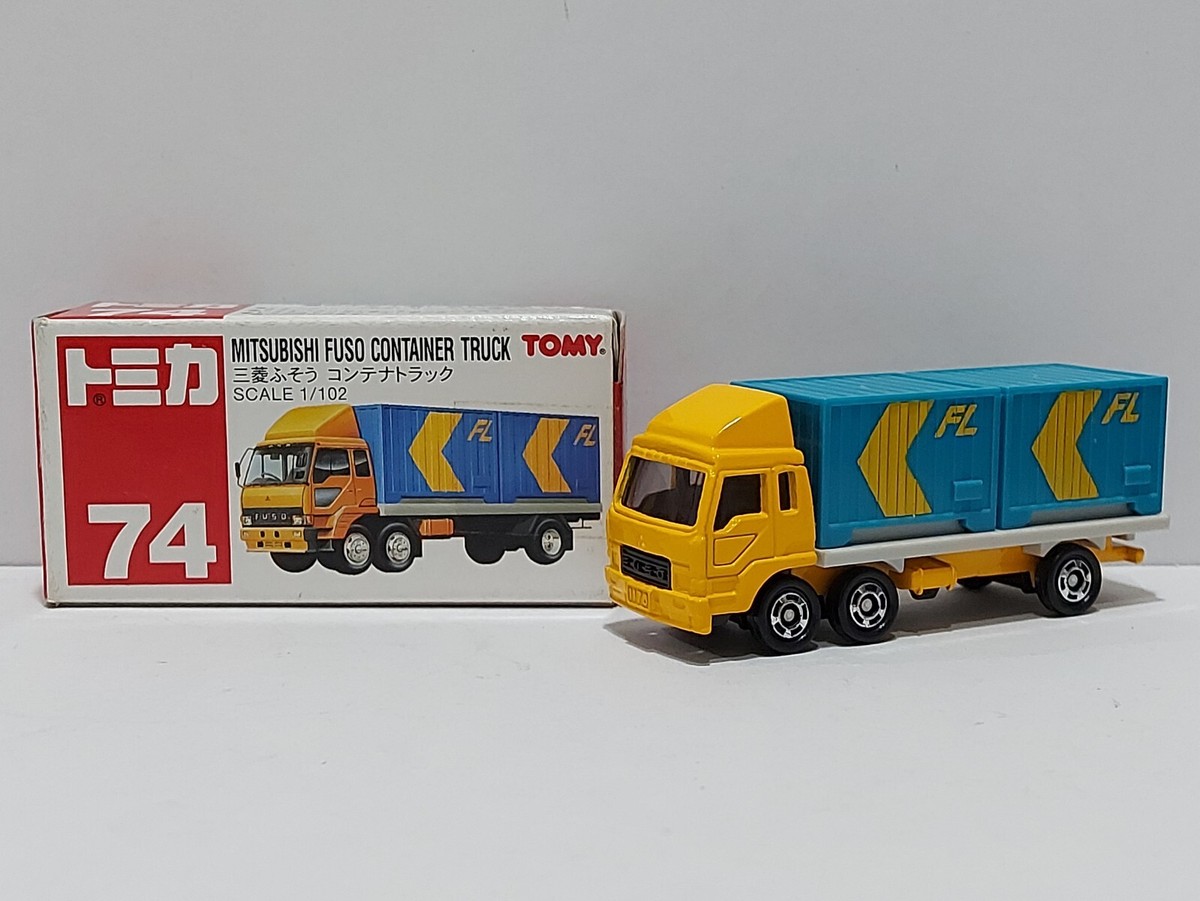F02)トラック ミニカー 三菱 FUSO /トミカ ホットウィール デコトラ Tomica Mitsubishi Fuso Container Truck No. 74 Made in China