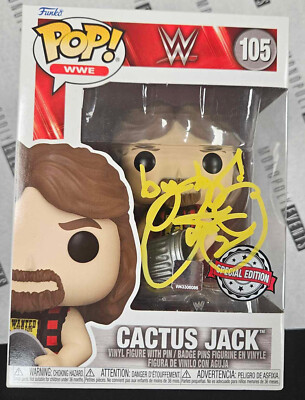 #105 WWE Funko Cactus Jack signiert von Mick Foley in gelb