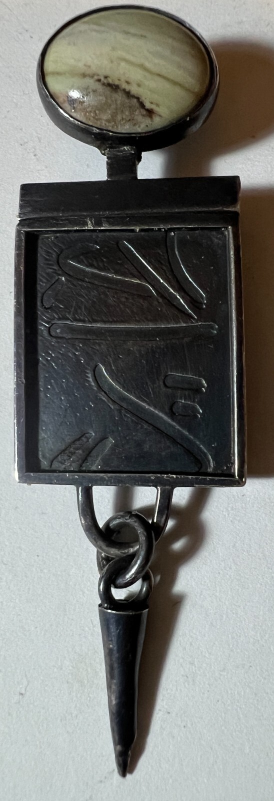 IMPORTANT SIGNED ELYN BLAKE ENGRAVED STERLING SIL… - image 1