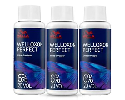 3 Pack Wella Welloxon Perfect Creme Developer 6% 20 Volume 2 oz 60ml