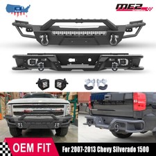 2007-2013 Front Rear Bumper For Chevy Silverado 1500 Guard Heavy Duty Steel