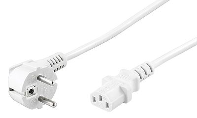 3m Kaltgeräte Kabel (Schutzkontakt) white             #j076