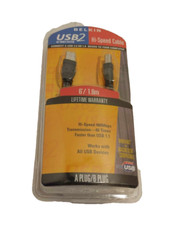 NEW Belkin USB 2 Hi-Speed Cable - 6ft/1.8m - USB A to B - for Printers/Scanners