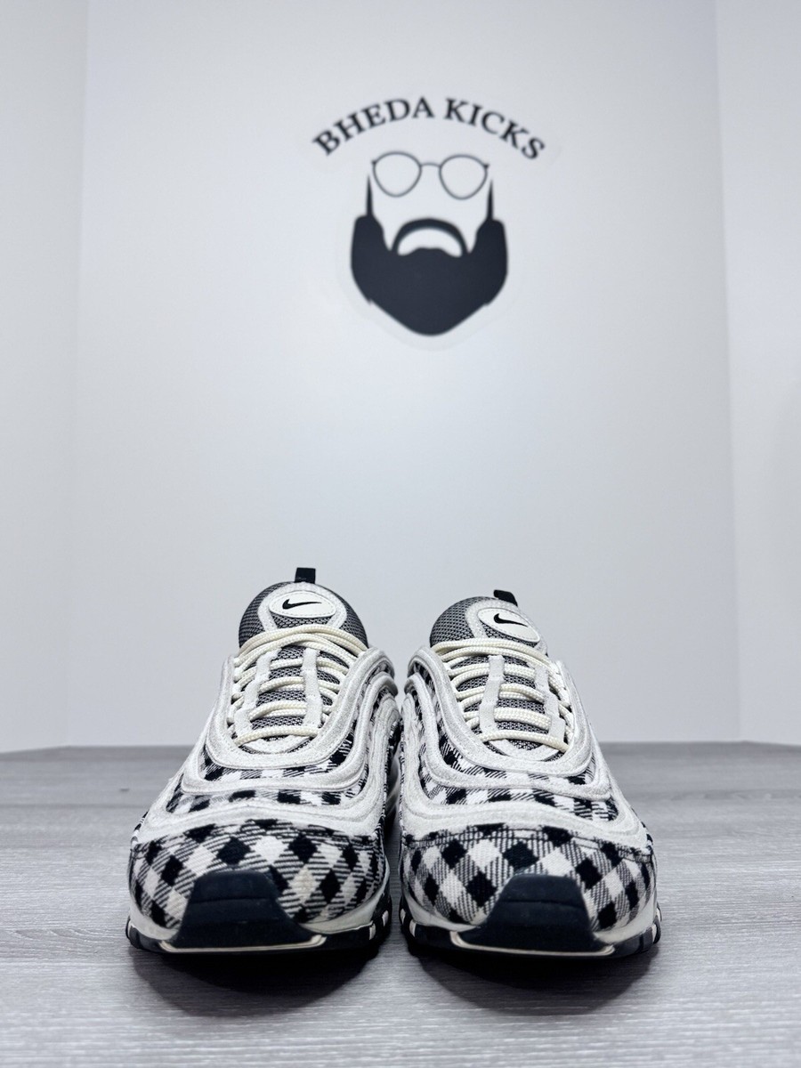 公式正規品!★ Nike Air Max 97 Plaid Light Cream Size 9.5 - Nike Air Max 97 Premium Flannel for sale online