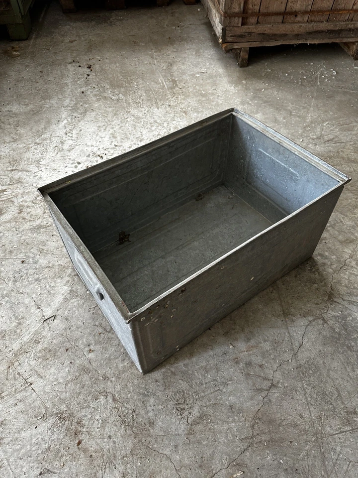 Metallkiste|Stapelkiste|Blechkiste|Werkzeugkiste| Industriekiste|Verzinkt|NEU| - Bild 4 von 4