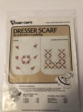 Vintage VOGART CRAFTS Dresser Scarf Embroidery or Painting 8613AB Autumn