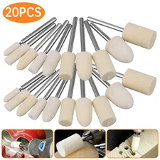 20Pcs Felt Polishing Buffing Pads Wheel Wool Plastic Rotary Tool Kit for Dremel