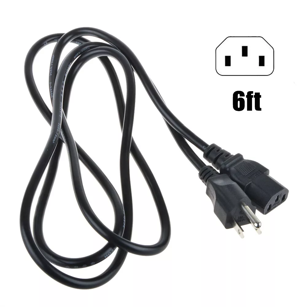 6ft AC Power Cord Cable Plug for SONY PLAYSTATION 4 PS4 PRO VIDEO GAME  CONSOLE