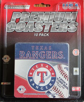 Texas Rangers PREMIUM Fan SET OF 10 Coasters BASEBALL MLB Licensed ...