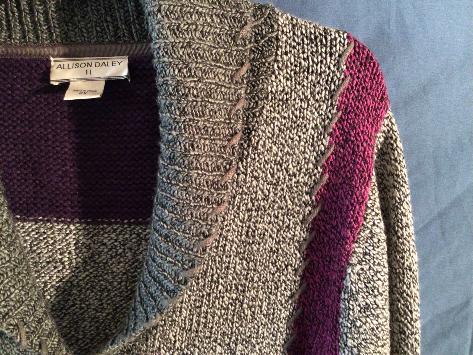 Allison Daley II Patchwork Button Up Sweater Size… - image 6