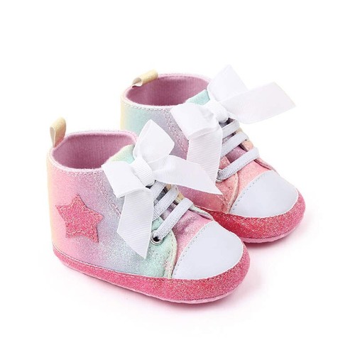 Baby girls High top shoes, Toddler Star Bow Cute Sneakers Baby Sneakers