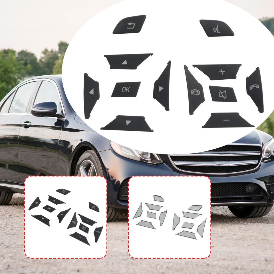 Calcomanía de ajuste de botón de función del volante para Mercedes-Benz SL65 AMG 2013-2016 Foto 3 de 4