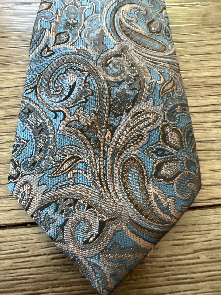 Botany 500 Mens Blue Paisley Necktie Tie New - Изображение 2 из 3