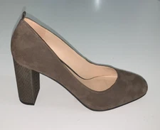 Franco Sarto US 8.5 Ingall Suede Pumps High Heel Brown Greige Shoes EU 38.5
