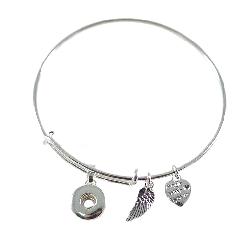 Mini Snap Jewelry Hinge Bangle Bracelet fits 12mm Petite Ginger Style Charms New - Picture 1 of 8