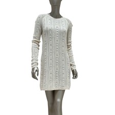 Chanel Knit Cream Wool Blend Dress Sz.40