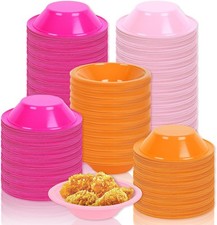 Party Bowls Set of 120 - Colorful Plastic Tableware for Weddings & Birthdays