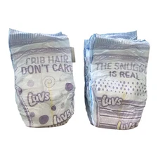 8 Luvs Diapers 3 Size 16-28 lb Disposable Baby Diapers Words Struggle is Doll