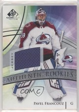 2020 Upper Deck SP Game Used Authentic Rookies Silver Jersey Pavel Francouz vm9