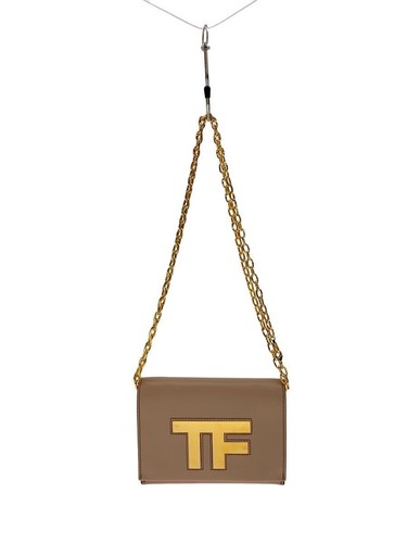 Tom Ford Shoulder Bag Leather Crossbody PNK Plain Used