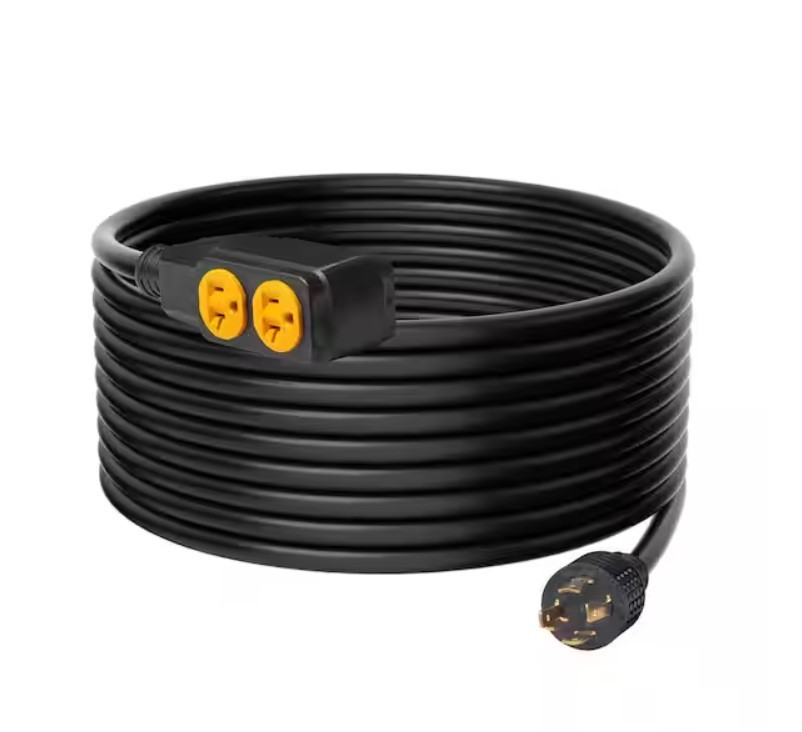 Extension Cord 25 Ft. Sjtw 30amp 125-volt 14-30p To 5-20r