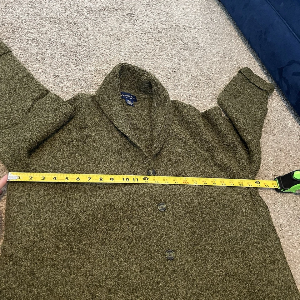 Suéter cárdigan Charter Club Classics mezcla de lana 2X botones de corbata de gran tamaño Y2K Foto 3 de 4