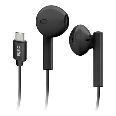 SBS Studio Mix 65c Cuffie Verkabelt in-Ear Musik Und Anrufe USB Typ-C Schwarz