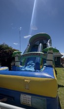 18 ft tall Tropical Inflatable Water Slide