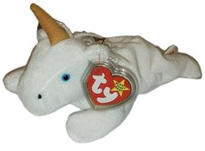 Ty Beanie Baby - MYSTIC the Unicorn (Tan Horn & Coarse Mane)(8 Inch) MWMTs