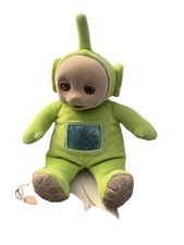 Teletubbies Green Dipsy 7" Beanbag Plush Flocked Face 1998 Eden