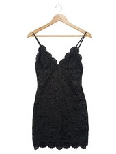 ZARA Spitzenkleid Damen Kleid Gr. DE 38 schwarz Elegant