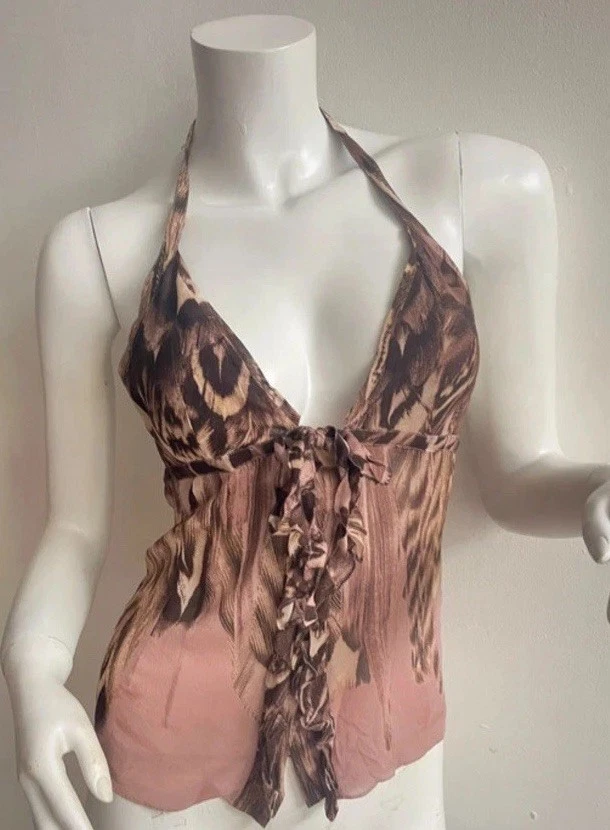 Top halter de seda Roberto Cavalli - Talla 42 (Reino Unido talla 8) Foto 2 de 4